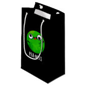 Petit Sac Cadeau Pois Drôle Crazy Pea Pun Dark BG (Devant Angle)