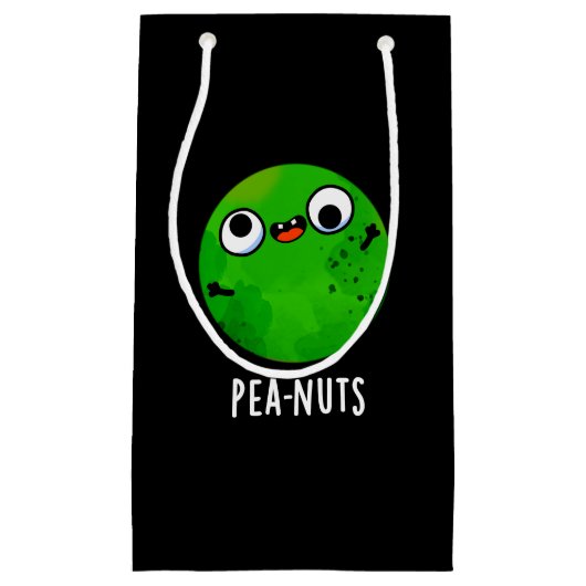 Petit Sac Cadeau Pois Drôle Crazy Pea Pun Dark BG (Devant)