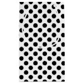 Petit Sac Cadeau pois noirs en blanc (Dos)