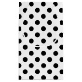 Petit Sac Cadeau Pois noirs sur Arrière - plan blanc (Dos)