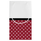 Petit Sac Cadeau Pois rouge et blanc mignon Rose Chevron Bow (Dos)