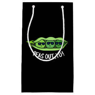 Petit Sac Cadeau Pois sortis Yo Funny Peas Pun Dark BG