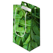 Petit Sac Cadeau Pois verts (Devant Angle)