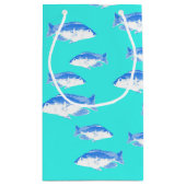 Petit Sac Cadeau Poisson bleu turquoise (Dos)