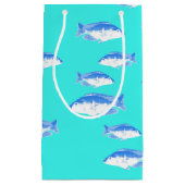 Petit Sac Cadeau Poisson bleu turquoise (Devant)