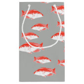 Petit Sac Cadeau Poisson rouge et gris (Dos)