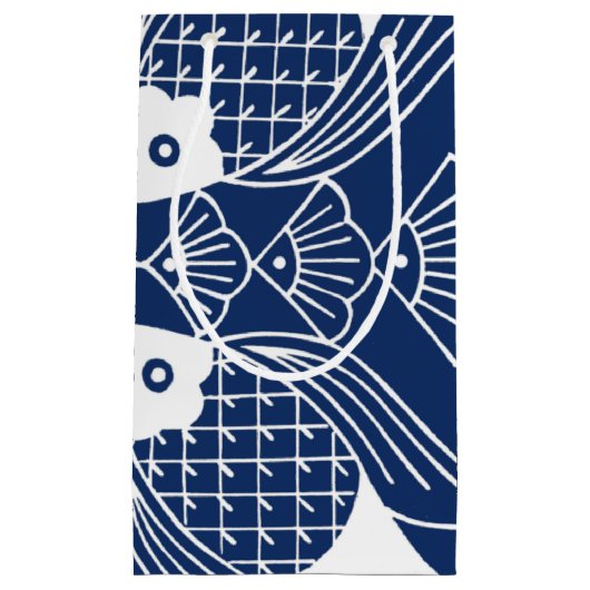 Petit Sac Cadeau Poisson sous-marin avec Arrière - plan bleu (Devant)