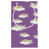 Petit Sac Cadeau Poisson sur violet (Dos)