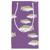 Petit Sac Cadeau Poisson sur violet (Devant)