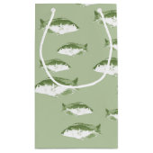 Petit Sac Cadeau Poisson vert olive (Dos)