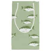 Petit Sac Cadeau Poisson vert olive (Devant)