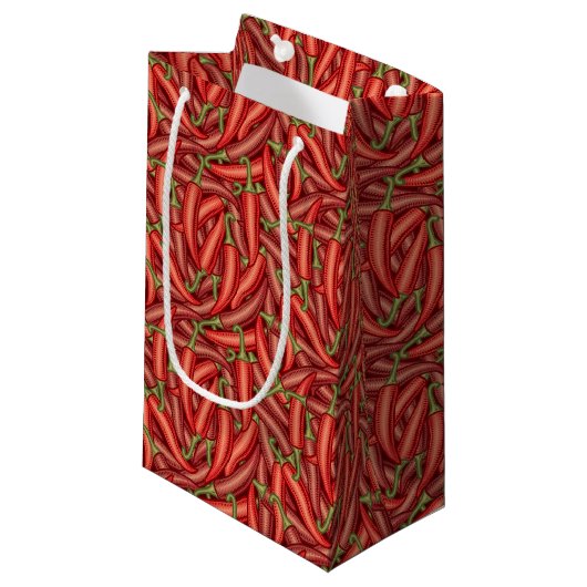 Petit Sac Cadeau Poivrons de piment (Devant Angle)