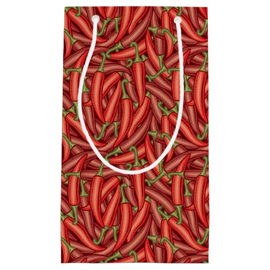 Petit Sac Cadeau Poivrons de piment (Devant)
