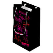 Petit Sac Cadeau Polices Sheffey - rose et rouge (Dos Angle)