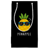 Petit Sac Cadeau Pomme à pistolet Funny Fruit Pun ananas Dark BG (Devant)