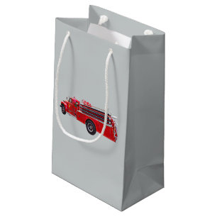 Petit Sac Cadeau Pompe à incendie vintage d'ouvrier chargé des