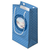 Petit Sac Cadeau Pont neige aquarelle Paysage Noël (Devant Angle)