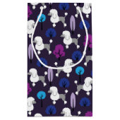 Petit Sac Cadeau Poodle dans le parc. (Dos)