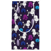 Petit Sac Cadeau Poodle dans le parc. (Devant)