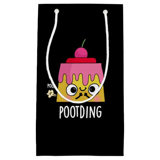 Petit Sac Cadeau Poot Drôle Pudding Fart Pun Dark BG (Devant)