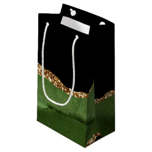 Petit Sac Cadeau Porte en marbre vert d'émeraude Pierre contempora