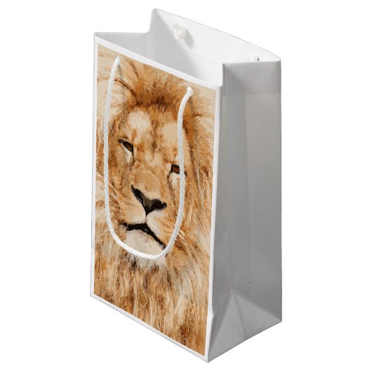 PETIT SAC CADEAU PORTRAIT DE LION (Devant Angle)
