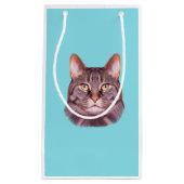 Petit Sac Cadeau Portrait photo de chat (Devant)