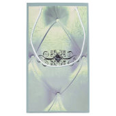 Petit Sac Cadeau Posh pintuck satin look bleu argent (Dos)