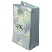 Petit Sac Cadeau Posh pintuck satin look bleu argent (Dos Angle)