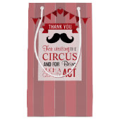 Petit Sac Cadeau Poster de Cirque Classique Fête d'anniversaire pou (Devant)