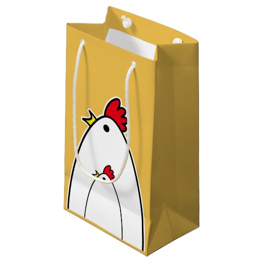 Petit Sac Cadeau Poulets (Devant Angle)