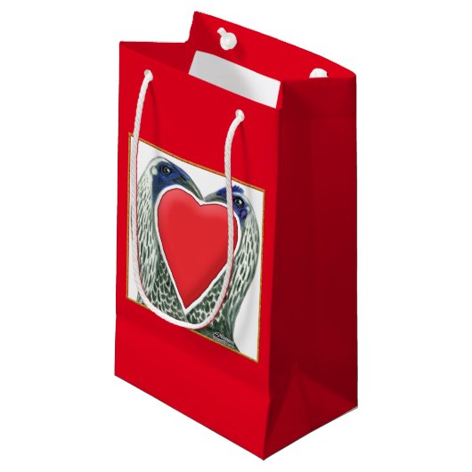 Petit Sac Cadeau Poulets de jeu Valentine (Devant Angle)