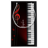 Petit sac cadeau pour piano noir et blanc (Dos)