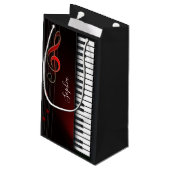 Petit sac cadeau pour piano noir et blanc (Dos Angle)