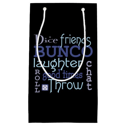 Petit Sac Cadeau Pourpre bleu de typographie d'art de souterrain de (Devant)