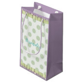 Petit Sac Cadeau Poussette poitrine vert fleuri pourpre mignon (Dos Angle)