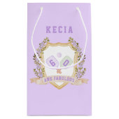 Petit Sac Cadeau Prapet Violet Pickle Ball Joyeux anniversaire (Dos)