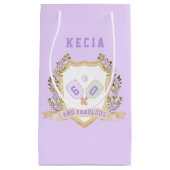 Petit Sac Cadeau Prapet Violet Pickle Ball Joyeux anniversaire (Devant)