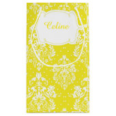 Petit Sac Cadeau Première Communion Damask Brunette Girl Merci (Dos)