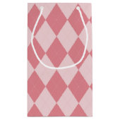 Petit Sac Cadeau Preppy Jacquard rose clair Girly Monogramme Nom de (Dos)