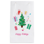 Petit Sac Cadeau Préppy Noël Arbre Cadeau Bonbon Stocking (Devant)