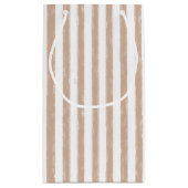 Petit Sac Cadeau Preppy Tan Peint Stripes Monogramme et nom (Dos)