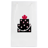 Petit Sac Cadeau Présenté Noir Moderne Avec Bow (Devant)