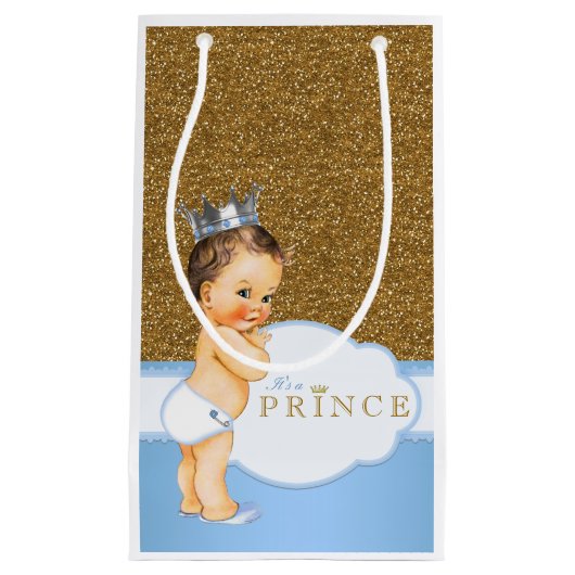 Petit Sac Cadeau Prince Baby shower (Devant)