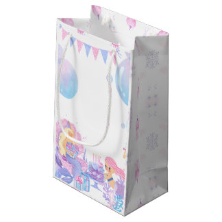 Petit Sac Cadeau Princess & Mermaid Birthday Invitation Card