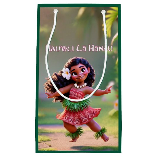 Petit Sac Cadeau Princesse Hula Hauʻoli (Devant)