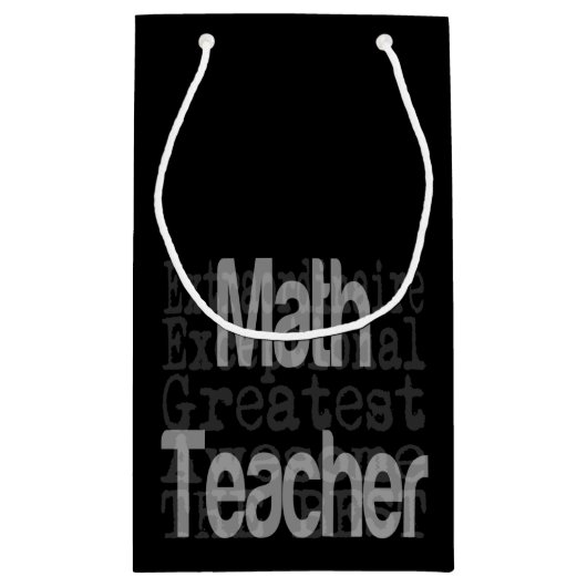 Petit Sac Cadeau Professeur de mathématiques Extraordinaire (Dos)