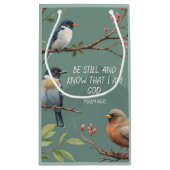 Petit Sac Cadeau Psaume 46:10 Bible chrétienne Verse Image (Dos)