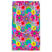 Petit Sac Cadeau Puissance des fleurs des années 1970 (Devant)