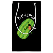 Petit Sac Cadeau Puke-cumber Funny Concomber Pun Dark BG (Devant)